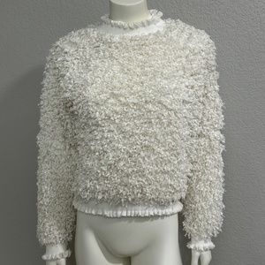 Cupio White Textured Sweater